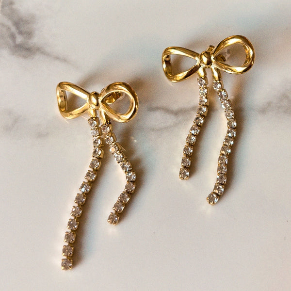 Girlie Bow Dangle Earrings