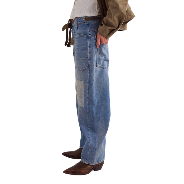 Moxie Low Slung Pull On Barrel Jean