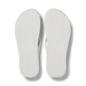 White Arch Support Flip Flops
