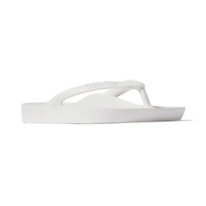 White Arch Support Flip Flops