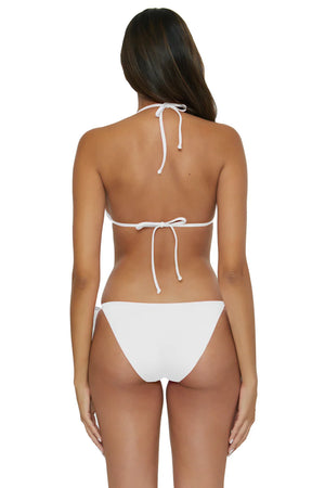 Color Code Triangle Bikini Top White