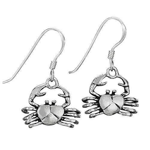 Silver Crab Earrings
