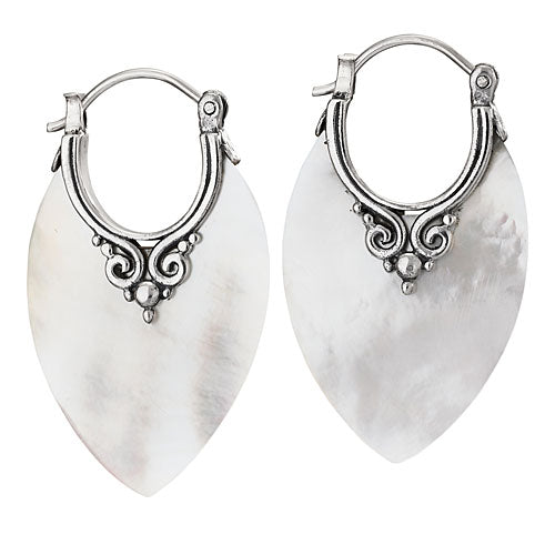 Angled Mother of Pearl Earrings