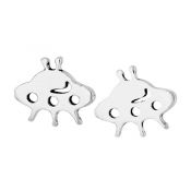 ALIEN SPACE SHIP STUD EARRINGS