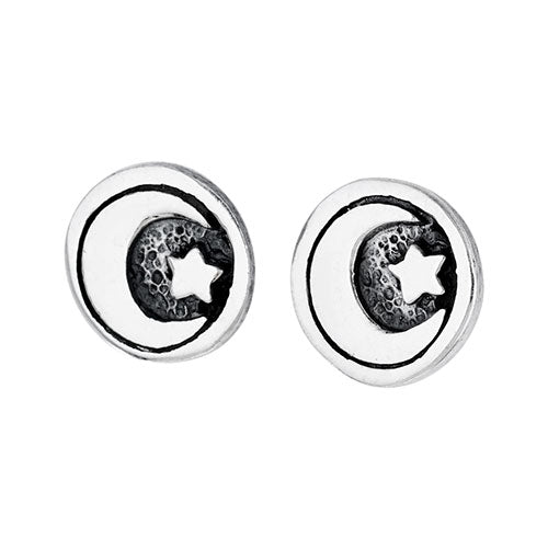 Moon & Star Stud Earrings