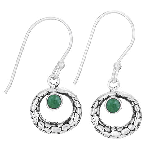 Snakeskin Emerald Earrings