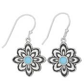 Flwer Burst Turq Earring