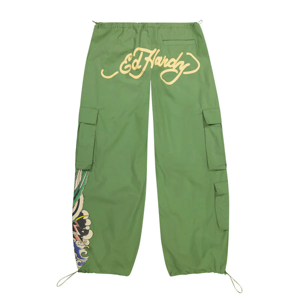 Peacock Poplin Cargo Pants