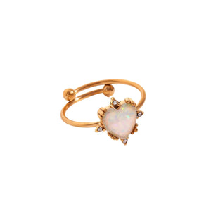 Cosette Opal Heart Ring