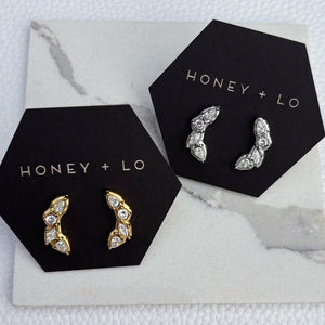 Ivy Free Form Crystal Studs