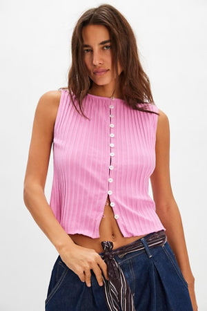 Tilly Vest Pink Frosting