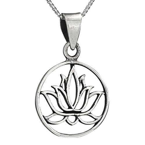 Outlined Lotus Necklace