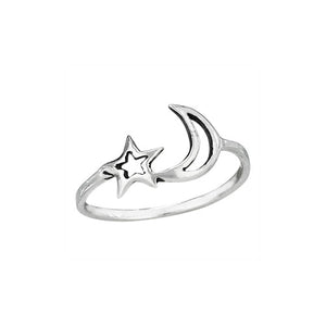 Star Crescent Moon Ring