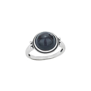 Rain Obsidian Braid Ring