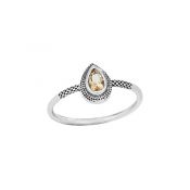 Trdrp Citirne In Textured Bezel Ring
