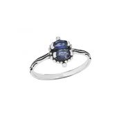Iolite Dbl Stone Ring