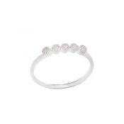 5 Rose Qtz Sm Rnd Ring