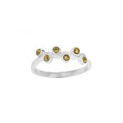 6 RND Citrine Wavy Ring