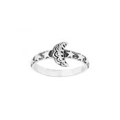 Crescent Moon On Star Ring