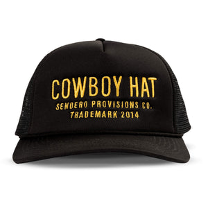 Cowboy Hat Cream Black & Gold