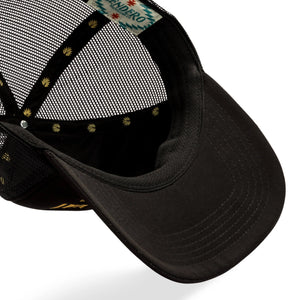 Cowboy Hat Cream Black & Gold