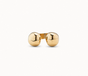 Open ring with two beads (GOLD)