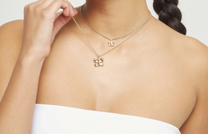 Double necklace with butterflies (GOLD)
