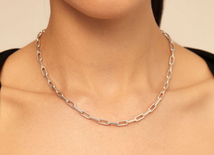 Short link chain charm necklace (SILVER)