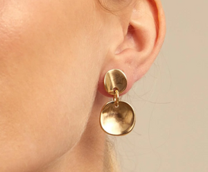 Circle drop earrings (GOLD)