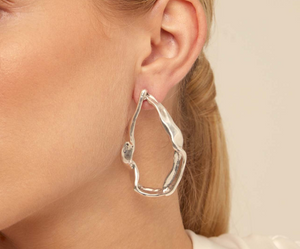 Large hoop earrings (SILVER)