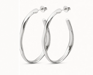 Open hoop earrings (SILVER)