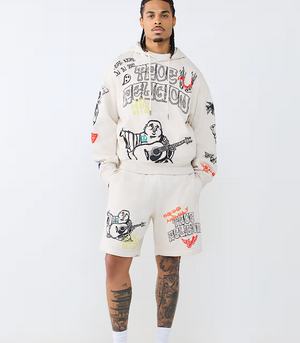 Sketched Logo Boxy Hoodie