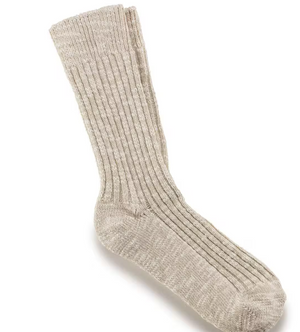 Cotton Slub Men's Beige White