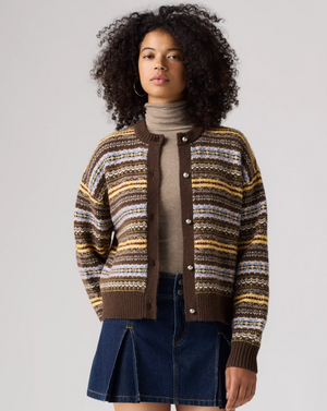 Charlotte Crewneck Cardigan Lea Fairisle