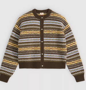 Charlotte Crewneck Cardigan Lea Fairisle