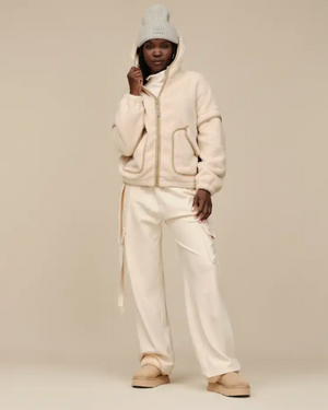 Women's Mariella UGGfluff Zip Hoodie  CREAM