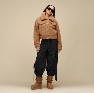 Women's Frankie Short Trucker Jacket  Chestnut