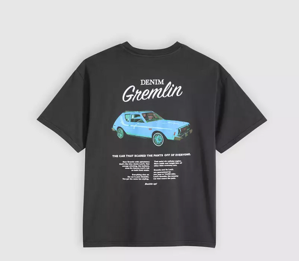 Graphic Boxy T-shirt Denim Gremlin