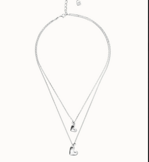 Short chain necklace with small heart detail (MIXED)