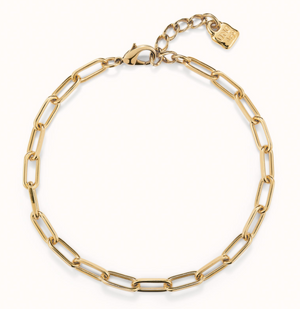 Short oval link chain necklace (GOLD)