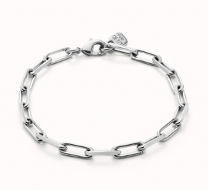 Rectangular link chain bracelet (SILVER)