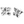 Stud earrings with a butterfly shape (SILVER)