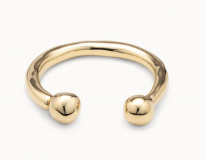 Bangle bracelet with double ball (GOLD)
