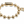 Beaded bracelet with a padlock charm (GOLD)