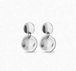 Circle drop earrings (SILVER)