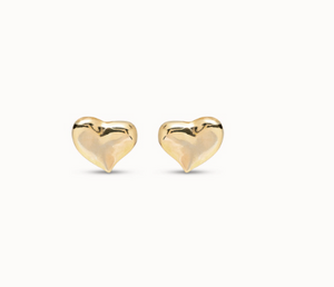 Stud earrings with heart shape (GOLD)
