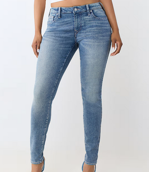 Jennie Mid Rise Crystal Curvy Skinny Jean