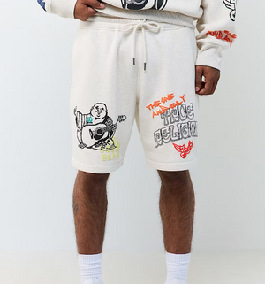 Sketched Logo Fleece Short