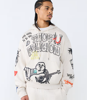 Sketched Logo Boxy Hoodie