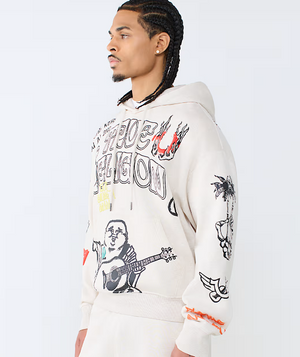 Sketched Logo Boxy Hoodie
